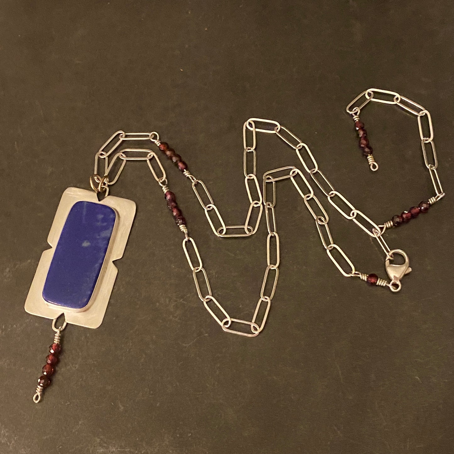 Lapis and Garnet Necklace