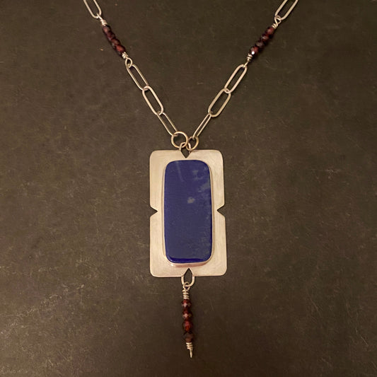 Lapis and Garnet Necklace